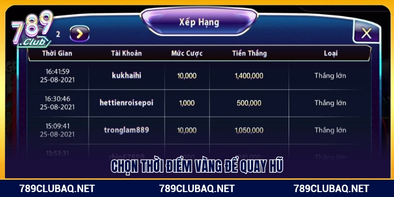 Căn giờ chuẩn xác để thực hiện quay hũ